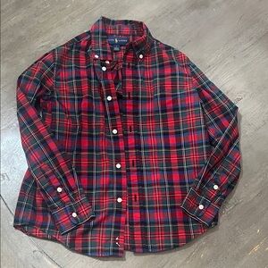 Polo by Ralph Lauren Red and Blue Plaid Kids Button-Down Shirt